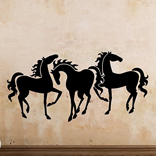 Wandtattoo Arabische Pferde - 45 x 90 cm, Schwarz