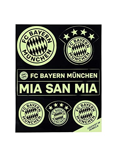 FC Bayern München Leucht Aufkleber-Set Logo mia san mia