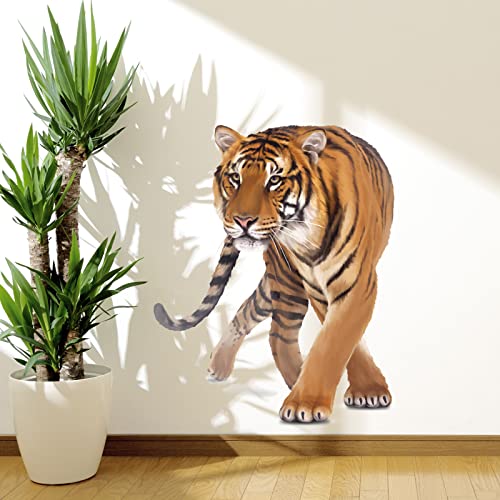 wondever Wandtattoo Safari Tiere Tiger Wandaufkleber Wildtiere Wandsticker Wanddeko für Wohnzimmer Schlafzimmer Kinderzimmer