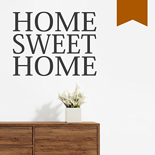 WANDKINGS Wandtattoo Home Sweet Home 70 x 53 cm haselnussbraun - erhältlich in 33 Farben