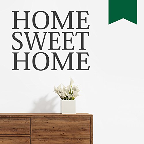 WANDKINGS Wandtattoo Home Sweet Home 50 x 38 cm dunkelgrün - erhältlich in 33 Farben