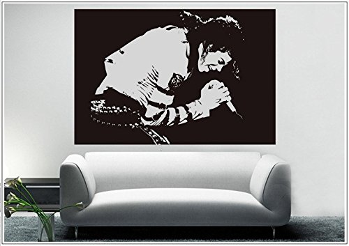 Deco-idea Wandtattoo wandaufkleber wandsticker Photo Porträt Michael Jackson tanzen wph035(070 schwarz, set4:ca. 75 x 114 cm)