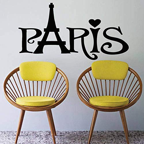 Stadt Paris Wandtattoo Schlafzimmer Turm Europäisches Land Muster Wohnkultur Tapete Abnehmbar 57X30Cm