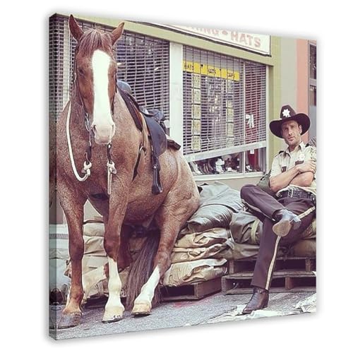 The Walking Dead 157 Leinwand-Poster, Wandkunst, Dekordruck, Bild Gemälde für Wohnzimmer, Schlafzimmer, Dekoration, Rahmenstil, 50 x 50 cm