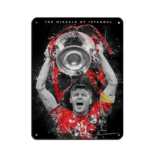 GJHTQLP Steven Gerrard (2) Blechschild, Vintage, Metall, Pub, Club, Café, Bar, Zuhause, Wandkunst, Dekoration, Poster, Retro, 30 x 40 cm