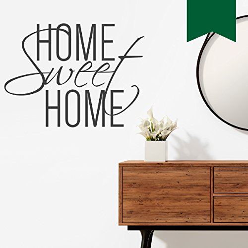 WANDKINGS Wandtattoo Home Sweet Home 50 x 37 cm dunkelgrün - erhältlich in 33 Farben