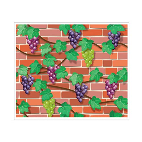 Gadpiparty PVC-Wandaufkleber Wandplatte Obst simuliertes Traubenmodell Lametta Wandtattoos aus Stein Ziegel Streamer Packpapier aus Backstein hängend Rot Wandtattoo Aufkleber wandtattoo