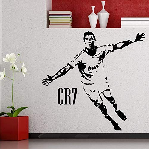 Cristiano Ronaldo (Criano Ronaldo) Aufkleber Sport Rugby Aufkleber Helm Kinderzimmer Poster Vinyl Wandtattoo Fußball St 58 x 60 cm
