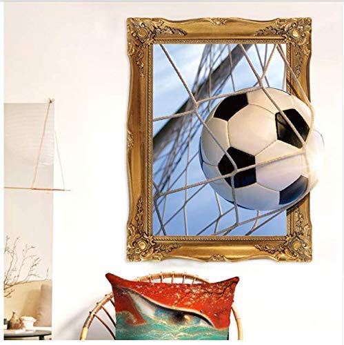 3D Fußballtore Wandaufkleber für Schlafzimmer Jungen Bar Club Wandaufkleber Wanddekoration DIY Kunst