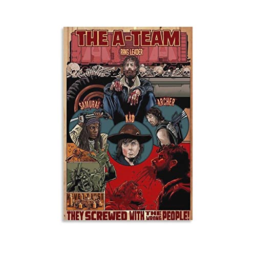 The Walking Dead – Vintage-Kunst-Poster, dekoratives Gemälde, Leinwand, Wandposter und Kunstbild, modernes Familien-Schlafzimmer, Dekor-Poster, 60 x 90 cm
