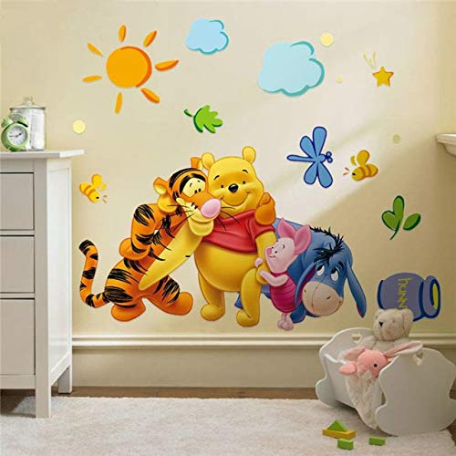 CVG Winnie The Pooh Freunde Wandaufkleber für Kinderzimmer dekorative Aufkleber Adesivo de Parede abnehmbare PVC Wandtattoo