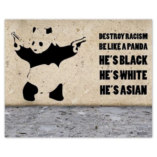 Wandtattoo, Motiv: Banksy Panda, 50 x 40 cm, Nr. H2944Z_NS1R