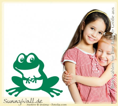 Sunnywall Wandtattoo Wandaufkleber Aufkleber - Frosch Frog Kinderwelt Größe Größe 3