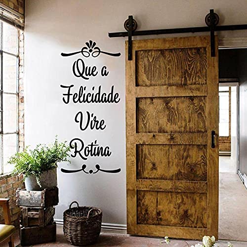Routine Becomes Happiness Portugiesisches Wandtattoo Wohnzimmer Schlafzimmer Wandtattoo Vinyl Wandbild Tapete Wandtattoo A6 Burgund 80x36cm