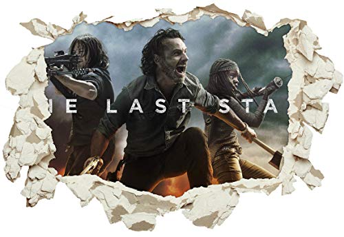 Unified Distribution The Walking Dead - Wandtattoo mit 3D Effekt, Aufkleber für Wände und Türen Größe: 92x61 cm, Stil: Durchbruch