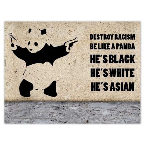 Wandtattoo, Motiv: Banksy Panda, 40 x 30 cm, Nr. H2944Z_NS1A