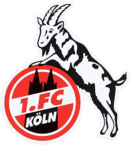 1. FC Köln Wandaufkleber 'Geißbock' 15 cm, Schwarz-Weiß, Minimalistisch, Wandmontage, Wohnzimmer