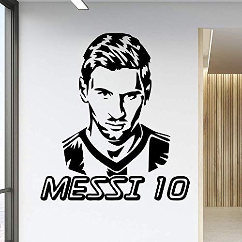 Fußballspieler Messi 10 Vinyl Wandkunst Aufkleber Wandaufkleber Schlafzimmer Dekor Jungen Wandtattoos Barcelona Fc Fußball Wallpaper Poster M 30Cm X 33Cm