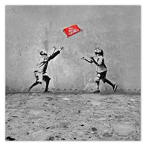 Wandtattoo, 50 x 50 cm, Banksy No Ball Games Nr. H2941M_NS1K