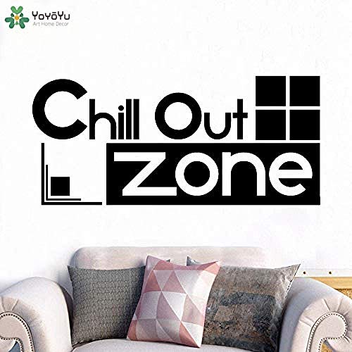 Wandaufkleber Kreative Chill Out Zone Vinyl Kleber Haushaltswaren Moderne Kunst Wörter Dekor Interieur DIY 93X42Cm