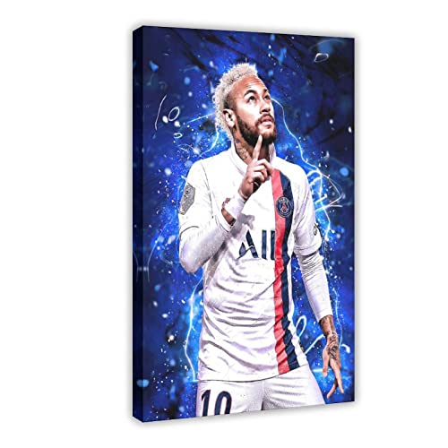 LUMAD Neymar Goal brasilianische Fußballer 2020 Leinwandposter Schlafzimmer Dekor Sport Landschaft Büro Zimmer Dekor Geschenkrahmen Stil 30 x 45 cm