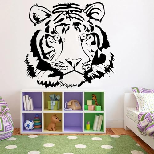 MIAOKEJIA Tiger Wandaufkleber Kinderzimmer Kinder Spielzimmer Innendekoration Tier Wandtattoo Zoo Schule Klassenzimmer Kunst Dekoration