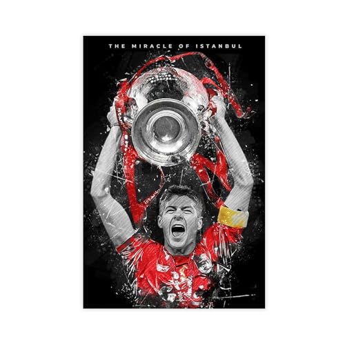 ocvdfss Steven Gerrard Leinwand-Poster, Wandkunst, Dekordruck, Bild Gemälde für Wohnzimmer, Schlafzimmer, Dekoration, 50 x 75 cm