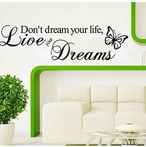 Home Decoration Wandaufkleber Träume nicht dein Leben Traumkunst Zitat 114X30Cm