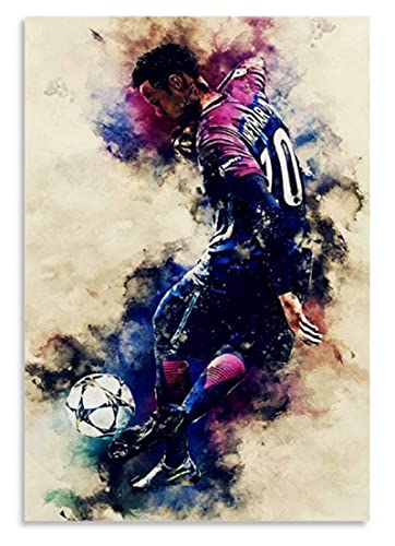 USANDY Kunstdruck Poster 30x50cm Kein Rahmen Neymar Da Silva Santos Junior Fußball-Dekorative Wohnzimmer-Poster
