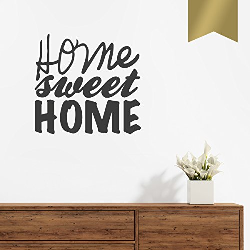 WANDKINGS Wandtattoo Home Sweet Home 65 x 62 cm Gold - erhältlich in 33 Farben