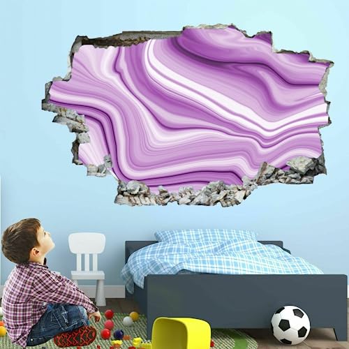 3D Wandtattoo Wanddurchbruch Wandaufkleber, Marmor Wandsticker Wanddeko Wandbilder, Selbstklebend Abnehmbare Vinyl Wand Aufkleberfür Wohnzimmer Schlafzimmer Badezimmer Flur Küche Möbel Aufkleber