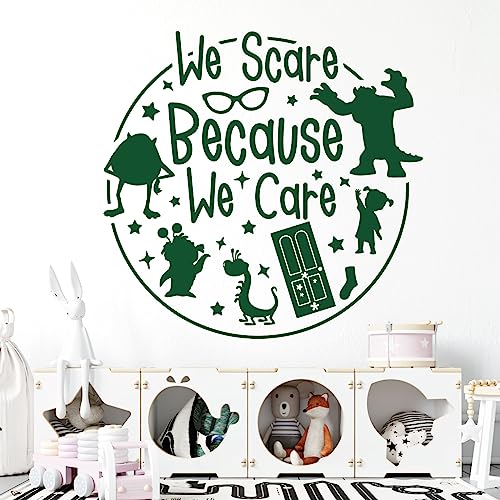Wandtattoo, Motiv  We Scare Because We Care - Monsters Inc , Pixar Disney inspiriert, Wald
