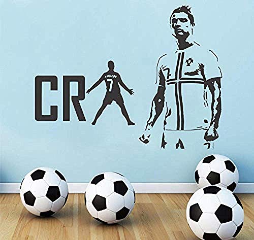 Real Madrid Cristiano Ronaldo Cr7 Fußball Wandaufkleber Wandkunst Dekor Für Wohnzimmer Kinderzimmer Wandtattoo Größe:57 * 65cm