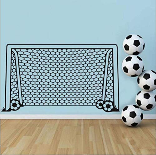 Fußball Fußball Tor Netz Ball Sport Wandtattoo Vinyl Dekor Kunst Wandaufkleber für Jungen Zimmer Kinder Kinderzimmer Home Decor Wandbild 56 * 100Cm