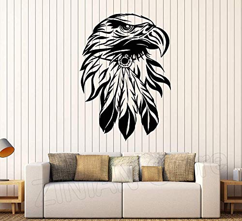 Weißkopfseeadler Wandtattoo Wohnzimmer Home Interior Dekor Vogelkopf Amerika Symbol Aufkleber Schlafzimmer Tier Vinyl Wandaufkleber 56X78 Cm