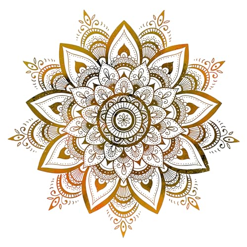 BRISKORE Wandtattoo Mandala Wandsticker Mandala für Schlafzimmer Wandaufkleber Wandtattoo Wanddeko Wandbild Boho Style Flur Yoga Wanddeko,Pflanzen Blumen Wandaufkleber für Wohnzimmer Küche Fenster