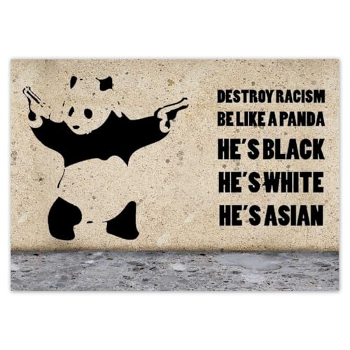 Wandtattoo, Motiv: Banksy Panda, 59,40 x 42 cm, H2944Z_NS1A2