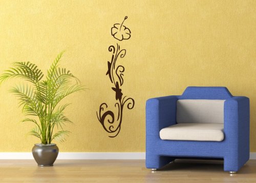 Wandtattooladen Wandtattoo - Blüte Fantasia Größe:36x100cm Farbe: schwarz