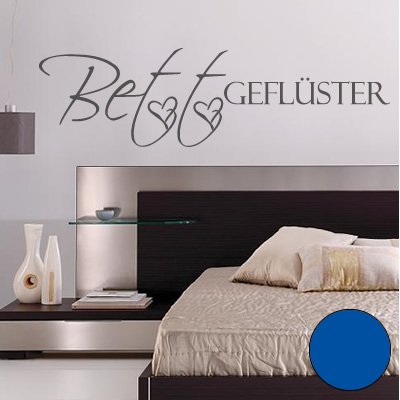 Klebesüchtig Wandtattoo Bettgeflüster 90cm x 25cm Enzian Dekoration - Bad - Wohnzimmer - Aufkleber - Wandsticker