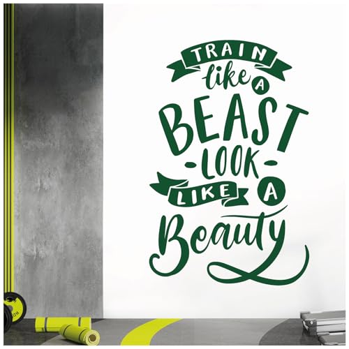 Wandtattoo  Train like a Beast, Look like a Beauty  Large (460 x 700mm) wald