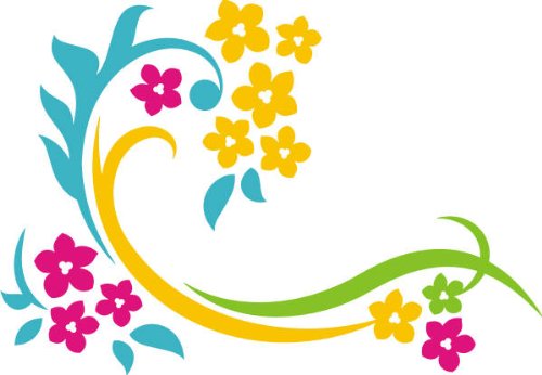 PEMA INDIGOS UG - Wandtattoo Wandsticker Wandaufkleber Aufkleber - Wandaufkleber DD190 Mehrfarbig Orchidee tribal 40 x 27 cm