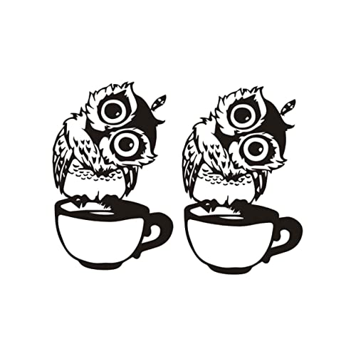 SHINEOFI 1 Satz Wandtattoo Eule Wandaufkleber Eulen 2 Stück