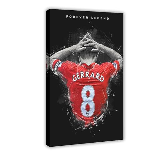 ocvdfss Steven Gerrard 1 Leinwand-Poster, Wandkunst, Dekordruck, Bild Gemälde für Wohnzimmer, Schlafzimmer, Dekoration, 40 x 60 cm