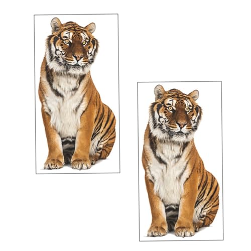 Gatuida 2 Sätze Wandaufkleber Tiger Wandtattoo Dekoration Für Zuhause Selbstklebend Und Abnehmbar Für Wohnzimmer Kinderzimmer Restaurant Und 2 Stück * 2