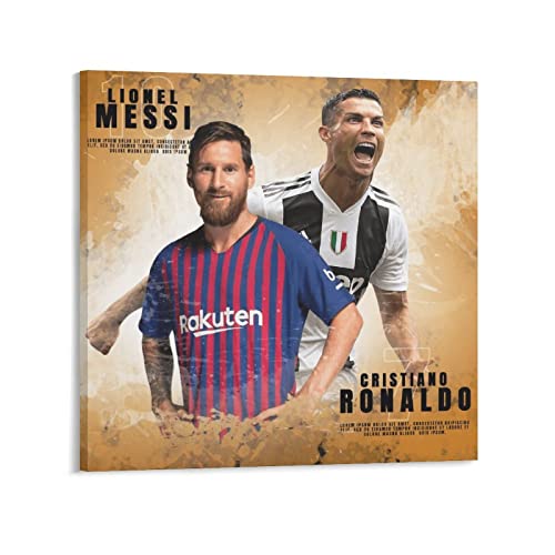 Ronaldo CR7 Messi Fußball Idol Star Poster Selbstverbesserung Aufregung Traum Poster Druck Kunst Wandbild Leinwandpost
