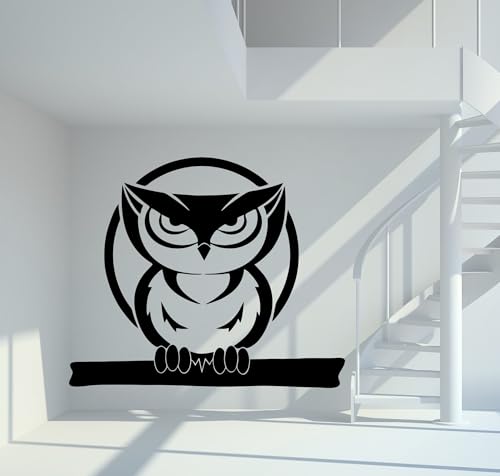 mein-motiv.com Wandtattoo Böse Eule Größe S - ca. 28cm x 23cm