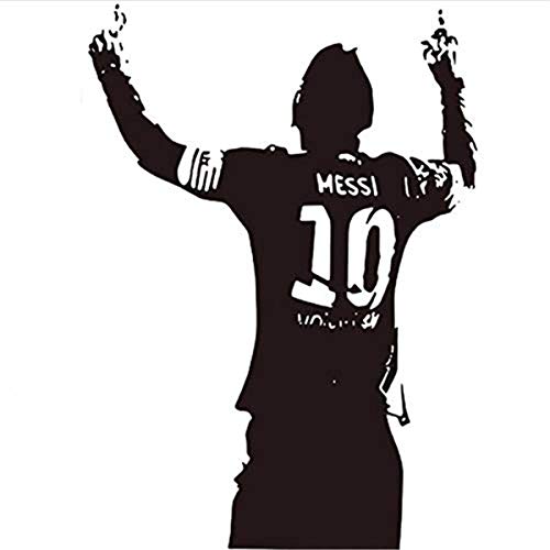 Wandaufkleber Messi Fußball Fußballstar Home Kids Decor Messi Silhouette Pvc Wand Fußball Liebhaber Wand 57X80Cm