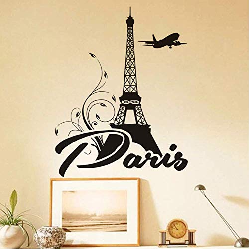 Paris Eiffelturm Wandaufkleber Vinyl Aufkleber Selbstklebende Moderne Wandtattoo Wohnkultur Wandaufkleber Wasserdicht Zubehör 57 * 71 Cm