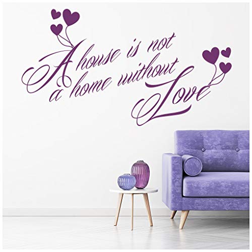 azutura Ein Haus ist kein Zuhause Wandtattoo Familienzitat Wand Sticker Küche Wohnkultur verfügbar in 5 Größen und 25 Farben X-Groß Weiß