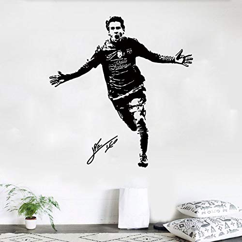 Dizie Messi Wandtattoo, PVC, geschnitzt, Fußball, Sport, Star, Wohnzimmer, Schlafzimmer